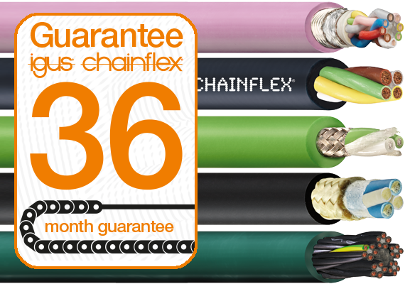 36 month guarantee on all chainflex cables